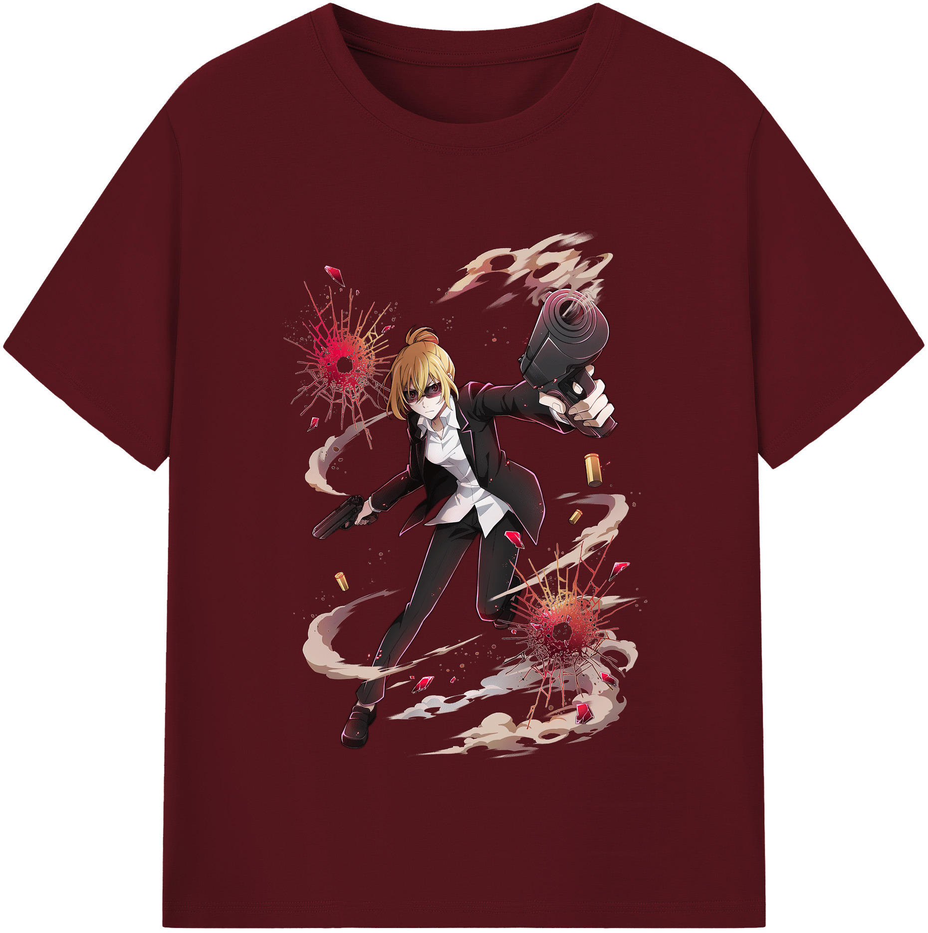 （画像用） 文豪ストレイドッグス Bungo Stray Dogs 綿100％半袖Tシャツ（フロントプリント）